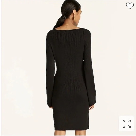 J. Crew Ribbed square neck sweater dress - Picture 3 of 10